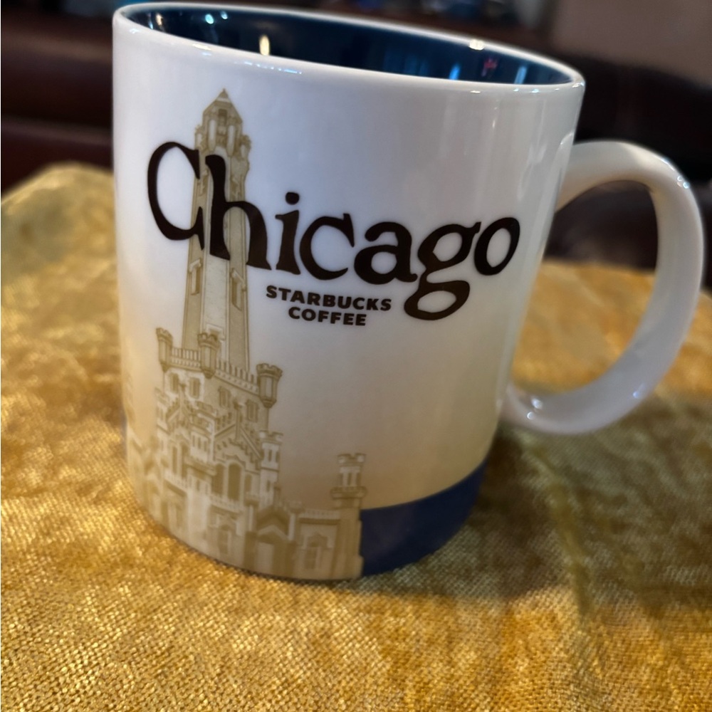 Starbucks Chicago Coffee Mug - White and Blue